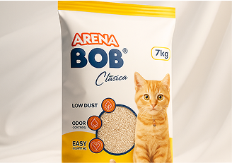 Arena para gato Bob Clasica Aglutinante 7 kg
