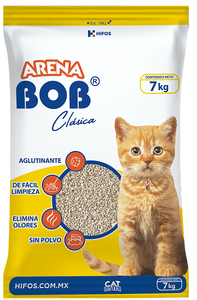 Arena para gato Bob Clasica Aglutinante 7 kg